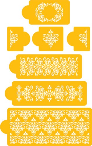 5 tier lace stencil set