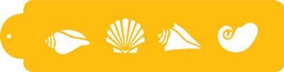 Seashell cake side stencil