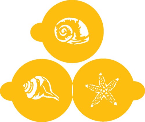 Seashells cookie stencils