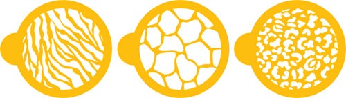 Animal print skins cookie stencils