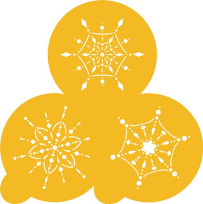 Large Jeweled Snowflakes stencil set