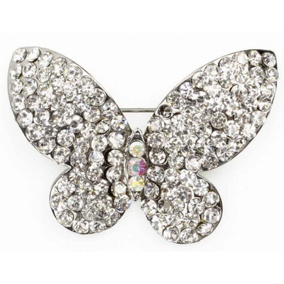 Diamante Butterfly Brooch