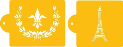 Parisian Paris themed stencil set