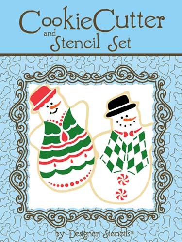 Snowman cookie cutter and stencil set