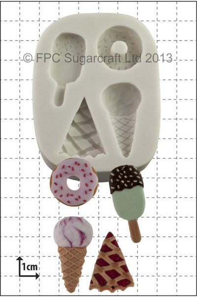 Sweet Treats silicone mould (pie, ice cream donut & ice block)