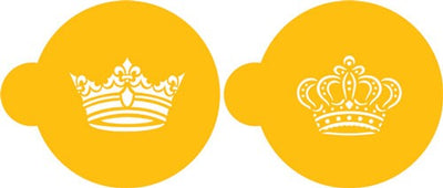Royal crowns cookie stencil set
