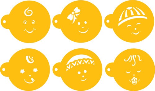 Baby Faces stencil