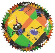Happy Haunters Halloween mini baking cups cupcake papers