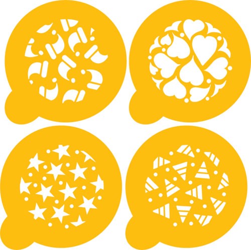 Holiday Christmas Halloween Valentines day cookies stencil set