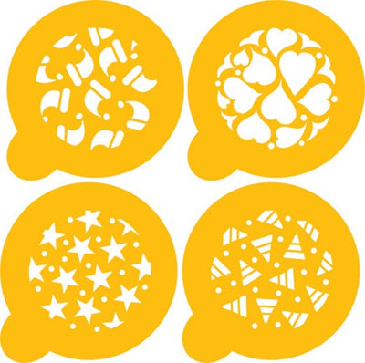 Holiday Christmas Halloween Valentines day cookies stencil set