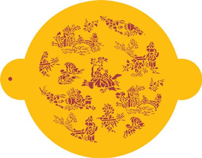 Large French Toile cake top stencil