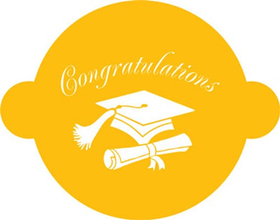 Graduation cake top stencil