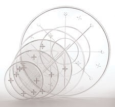 Separator plate Crystal look Round 17 inch