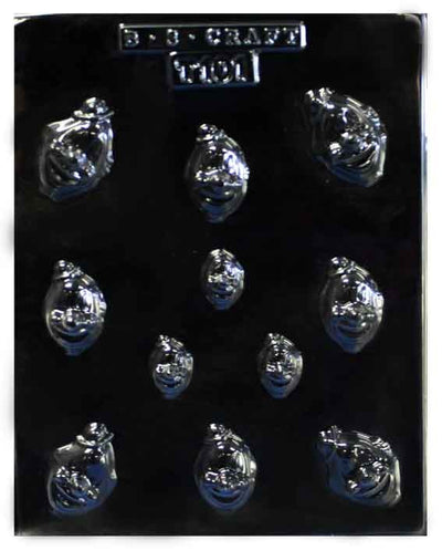 Clown faces small assorted chocolate mould