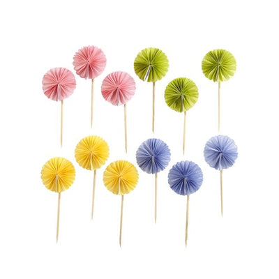 Martha Stewart pom pom cupcake picks (12)