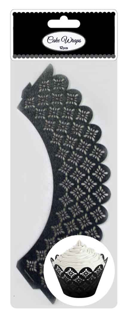 Cupcake Wrappers Black diamond
