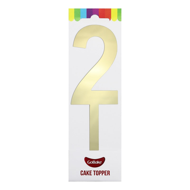 Large Gold acrylic number topper 2