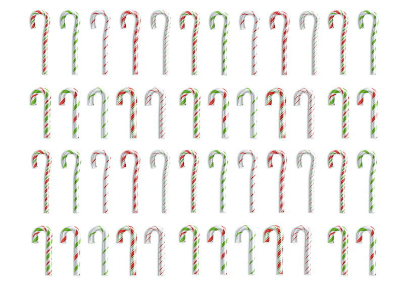 Edible icing image CAKE STRIPS ribbons Christmas Candy Canes