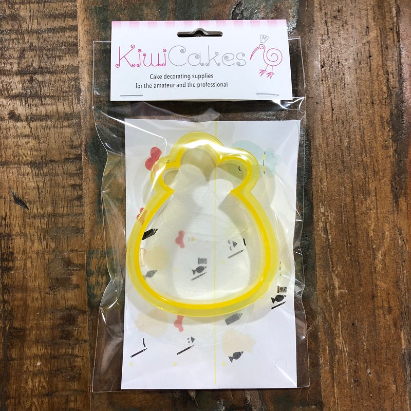 Chicken or bird Cookie cutter with matching stencils