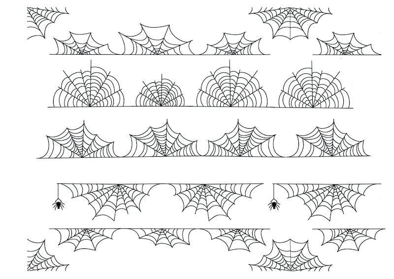 EDIBLE ICING IMAGE CAKE STRIPS Cobwebs Spider web and spiders