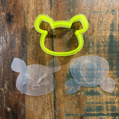 Deer or Turtle Cookie cutter with matching stencils