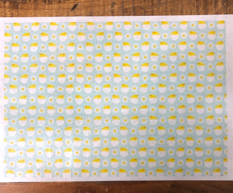 WAFER PAPER SHEET Easter Chick in egg