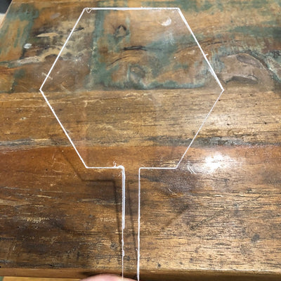 Make your own cake topper Blank clear acrylic hexagon