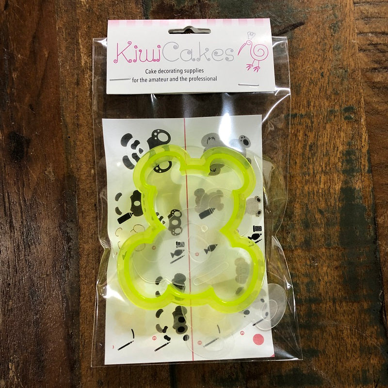 Koala or Panda Bear Cookie cutter with matching stencils