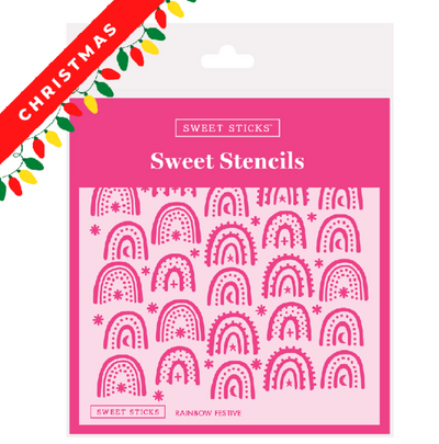 Rainbow Festive Stencil by Sweet Sticks