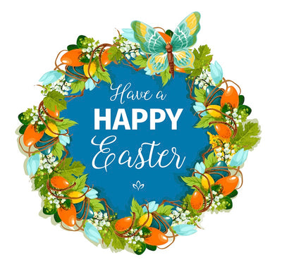 Edible icing image Happy Easter