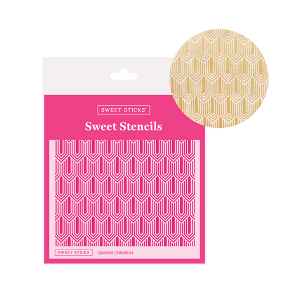 Grande Chevron Stencil by Sweet Sticks