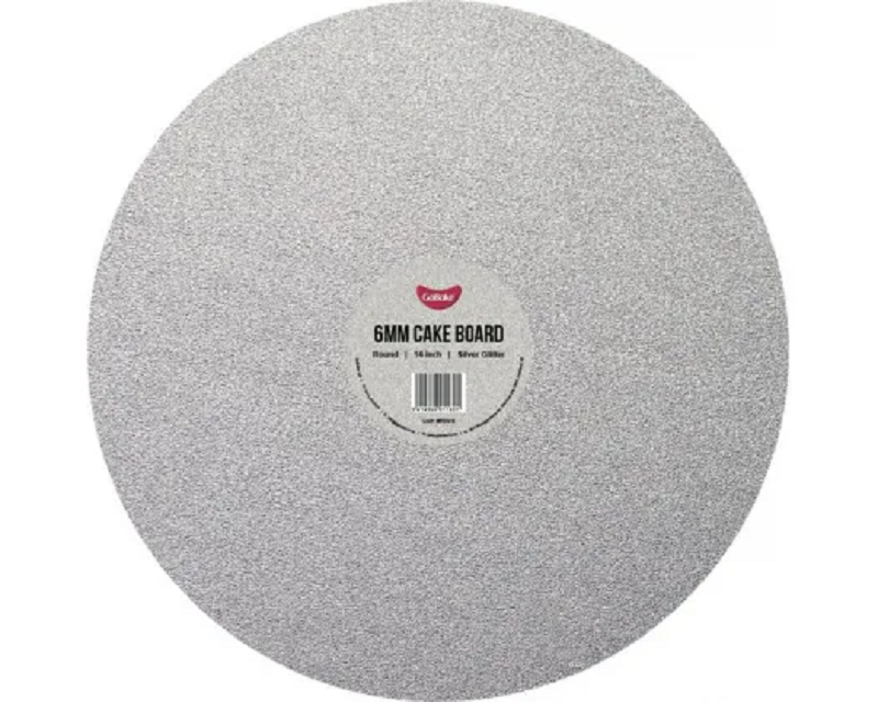 Glitter Silver cake board round 14 inch