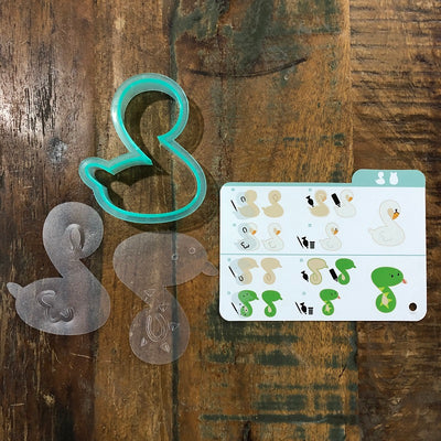 Snake or Swan Cookie cutter with matching stencils
