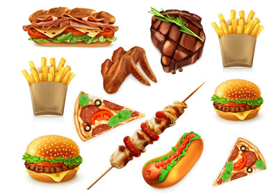 Character edible icing image sheet Takeaway food