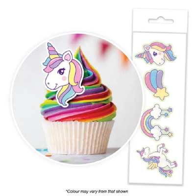 Unicorn 16 cupcake wafer paper cupcake toppers