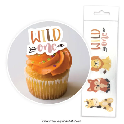 Wild one Wild animals 16 cupcake wafer paper cupcake toppers