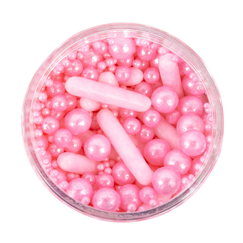 Bubble and bounce Pink sprinkles and pearls by Sprinks