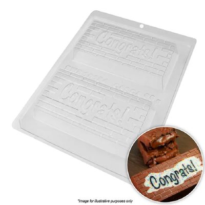 Congrat brick wall chocolate bar chocolate mould