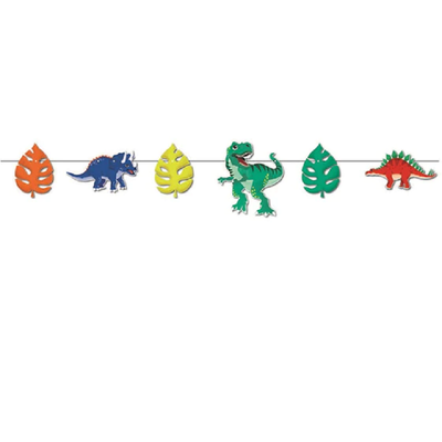 Dinosaur party bunting banner
