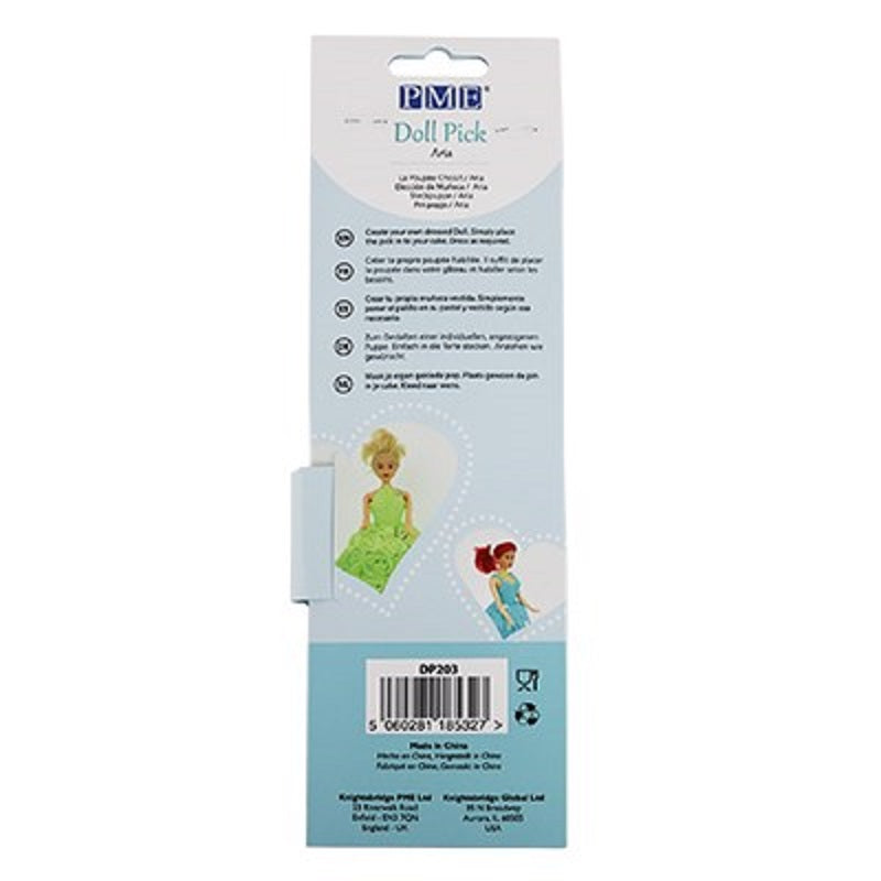 Doll pick dark hair for dolly varden cake by PME