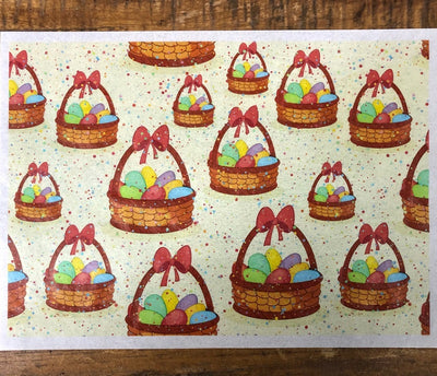 WAFER PAPER SHEET Easter Eggs Basket
