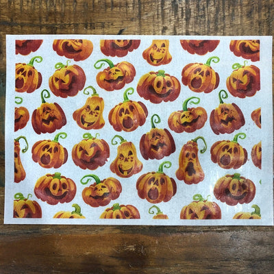 Wafer paper sheet Jack O Lanterns pumpkins Halloween