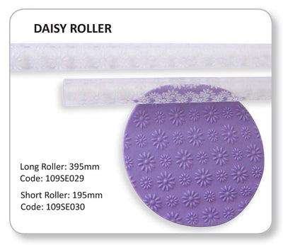 Daisy flower design imprint impression acrylic rolling pin