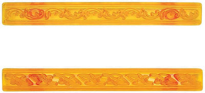 Ribbon strip cutters embossed with Scrolls and leaf