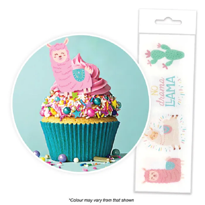 No Drama Llama 16 cupcake wafer paper cupcake toppers