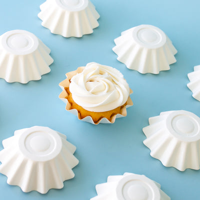 BLOOM BAKING CUPS CUPCAKE PAPERS 24 PACK White