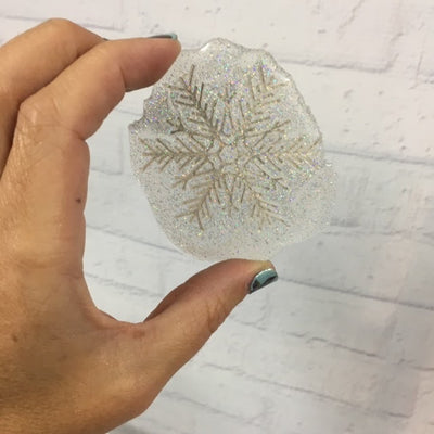 Isomalt Snowflakes with Cake Lace