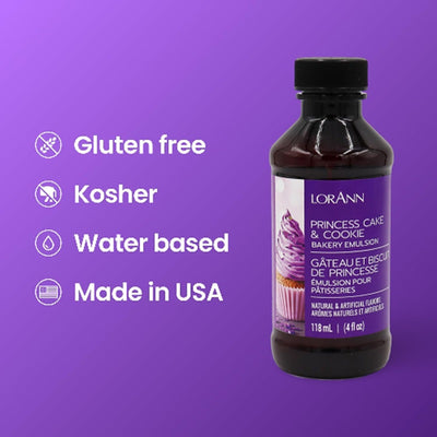 Princess cake and cookie Emulsion flavouring 4oz 118ml Lorann