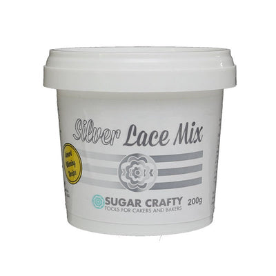 SPECIAL B/B 4/24 Cake Lace edible lace mix Silver 200g by Sugar Crafty