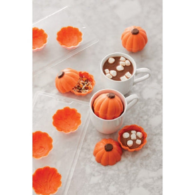 Pumpkin shape chocolate mould Great for hot cocoa bombs